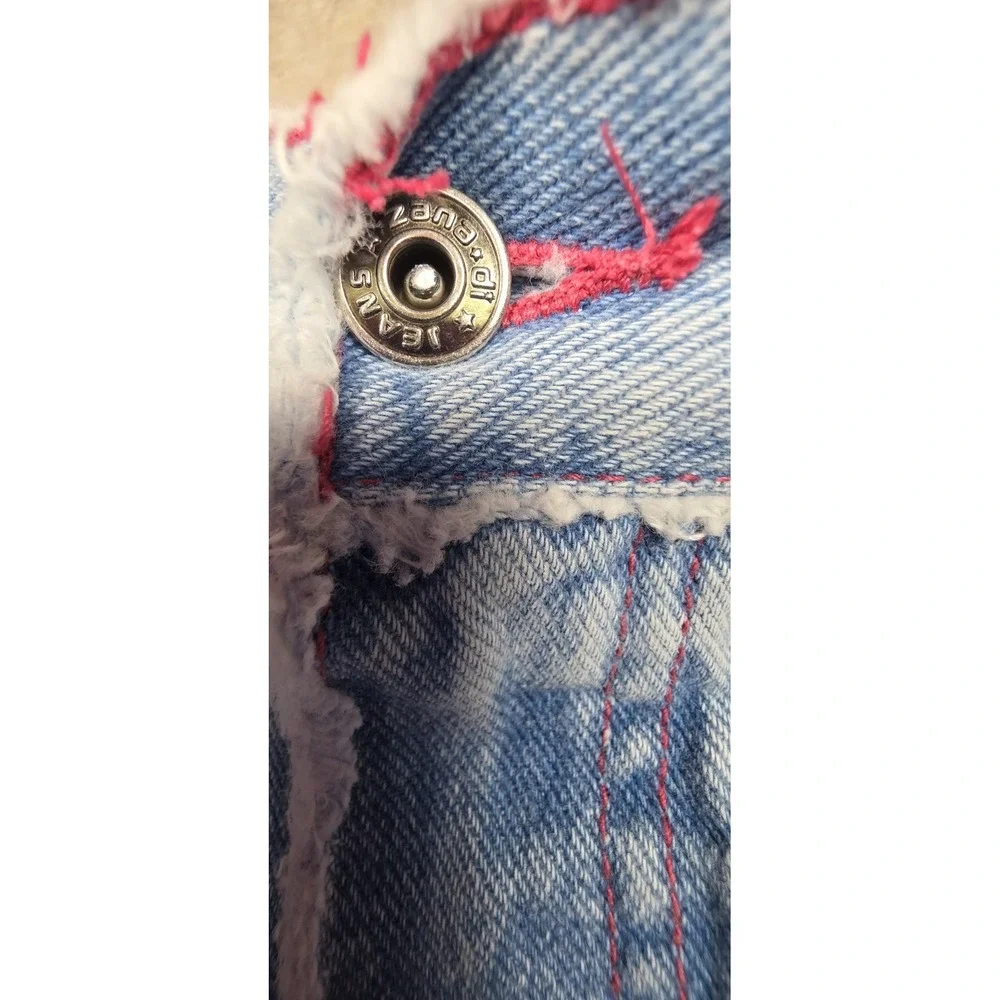 Zana Di Girls Y2K Jeans Size 8, Fringe Distressed Light‎ Wash